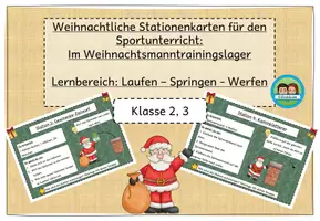 Vorschau - Stundenentwürfe - Stationskarten Sport: Im Weihnachtsmann-Trainingslager (Klasse 2-4) - Seite 1