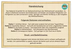 Vorschau - Stundenentwürfe - Stationskarten Sport: Im Weihnachtsmann-Trainingslager (Klasse 2-4) - Seite 2