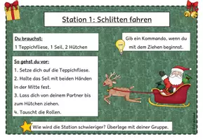 Vorschau - Stundenentwürfe - Stationskarten Sport: Im Weihnachtsmann-Trainingslager (Klasse 2-4) - Seite 3