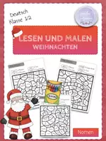Vorschau - Arbeitsblätter - 🎅🏼Weihnachten Nomen lesen und anmalen - Deckblatt