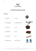 Vorschau - Arbeitsblätter - Deutschfuchs A1 - 22 - Der Ball ist schwarz und weiß. - Deckblatt