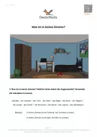 Vorschau - Arbeitsblätter - Deutschfuchs A1 - 24 - Was ist in Amins Zimmer? - Deckblatt