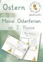 Vorschau - Mal- und Bastelvorlagen - Meine Osterferien - Faltbuch und Arbeitsblatt - Deckblatt