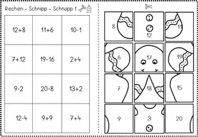Vorschau - Arbeitsblätter - Rechen-Schnipp-Schnapp ZR20 - Seite 1
