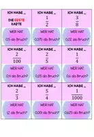 Vorschau - Spiele - Ich habe...Wer hat? Brüche in Dezimalzahlen umwandeln - Seite 3