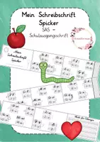 Vorschau - Fördermaterial/Inklusion - Leporello Schreibschrift Spicker SAS (Schulausgangsschrift) - Deckblatt