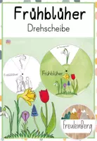 Vorschau - Mal- und Bastelvorlagen - Drehscheibe Frühblüher (Tulpe, Osterglocke, Krokus, ...) - Deckblatt