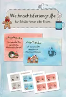 Vorschau - Anderer Materialtyp - Weihnachtsferiengrüße mit Teebeutel - Deckblatt