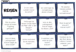 Vorschau - Fördermaterial/Inklusion - REISEN - Plauderkärtchen - Seite 1