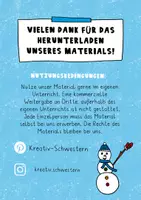 Vorschau - Mal- und Bastelvorlagen - Bastelvorlage Schneemann, Basteln im Winter, Schneemann - Seite 2