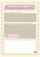 Vorschau - Arbeitsblätter - Menschenwürde - mehrfach differenzierte Aufgaben (Ergänzendes Material zum Paket Menschenwürde) - Seite 2