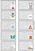 Vorschau - Fördermaterial/Inklusion - Schüttelwortkarten Winter #edukilights22 - Seite 1