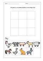 Vorschau - Arbeitsblätter - Bauernhoftiere Hörpuzzle Lesepuzzle - Hörverstehen, Lesen, Wortschatz, Präpositionen, mit MP3, Distanzunterricht - Seite 1