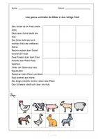 Vorschau - Arbeitsblätter - Bauernhoftiere Hörpuzzle Lesepuzzle - Hörverstehen, Lesen, Wortschatz, Präpositionen, mit MP3, Distanzunterricht - Seite 3