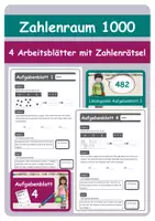 Vorschau - Arbeitsblätter - Zahlenraum 1000 Arbeitsblätter (Zahlenraumerweiterung) - Deckblatt