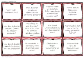 Vorschau - Fördermaterial/Inklusion - HALLOWEEN - Plauderkärtchen - Seite 2