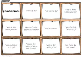 Vorschau - Fördermaterial/Inklusion - KENNENLERNEN - Plauderkärtchen - Seite 1