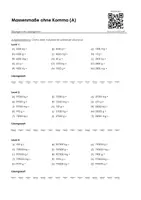 Vorschau - Arbeitsblätter - Massenmaße ohne Komma - Übungen mit Lösungswort - Deckblatt