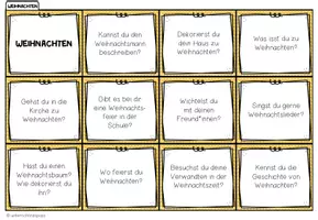 Vorschau - Fördermaterial/Inklusion - WEIHNACHTEN - Plauderkärtchen - Seite 1