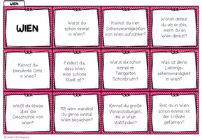 Vorschau - Fördermaterial/Inklusion - WIEN - Plauderkärtchen - Seite 1