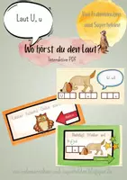 Vorschau - Interaktives Material - Wo hörst du den Laut? - U, u (interaktive PDF) - Deckblatt