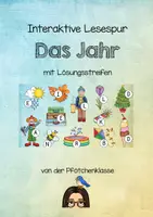 Vorschau - Stundenentwürfe - Interaktive Lesespur Das Jahr mit Lösungsstreifen - Deckblatt