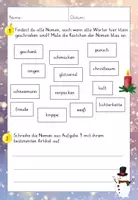 Vorschau - Arbeitsblätter - Nomen an Weihnachten - Arbeitsblätter mit Lösung - Seite 2