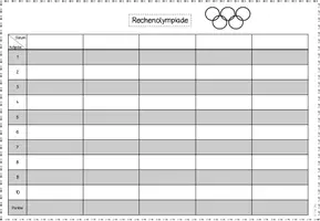 Vorschau - Arbeitsblätter - Rechenolympiade - Seite 1