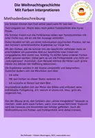 Vorschau - Arbeitsblätter - Die Weihnachtsgeschichte: Mit Farben interpretieren - Seite 1