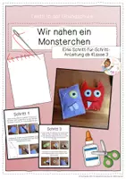 Vorschau - Unterrichtsreihen - Wir nähen ein Monsterchen - Textilunterricht in der Grundschule - Deckblatt