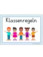 Vorschau - Fördermaterial/Inklusion - Klassenregeln Lapbook + Klassenregeln Schilder - Seite 1