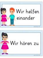 Vorschau - Fördermaterial/Inklusion - Klassenregeln Lapbook + Klassenregeln Schilder - Seite 2