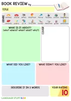 Vorschau - Arbeitsblätter - Book review template - Deckblatt