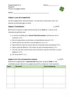 Vorschau - Klassenarbeiten - Klassenarbeit Charakterisierung und Textverständnis am Beispiel "Streuselschnecke" - Deckblatt