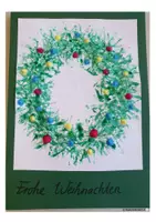 Vorschau - Stundenentwürfe - Weihnachtskarte: Weihnachtskranz (Bastelanleitung) - Deckblatt