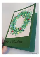 Vorschau - Stundenentwürfe - Weihnachtskarte: Weihnachtskranz (Bastelanleitung) - Seite 1