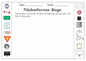 Vorschau - Spiele - Flächenformen - Bingo - Deckblatt