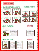 Vista previa - Hojas de trabajo - Christmas Escape Room Break the Code LEVEL D - página 3