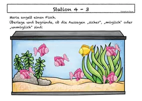 Vorschau - Arbeitsblätter - Zufall und Wahrscheinlichkeit - Station 4 - Aquarium - Seite 3