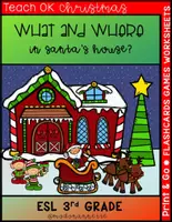 Vista previa - Manualidades / Dibujos para colorear - What and Where in Santa's House? Level D - Portada