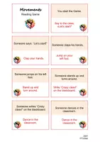 Vorschau - Spiele - Textverständnis - Lesespiel/ Reading Game (Movements) - Seite 1