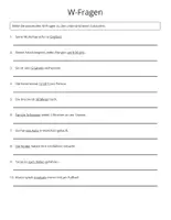 Vorschau - Arbeitsblätter - DAF/DAZ Grammatik: W-Fragen - Fragewörter, A1, A2, DAF, DAZ, Satzfragen, Satzbau, Deutsch - Seite 1