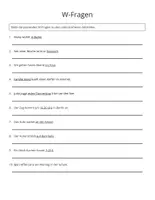 Vorschau - Arbeitsblätter - DAF/DAZ Grammatik: W-Fragen - Fragewörter, A1, A2, DAF, DAZ, Satzfragen, Satzbau, Deutsch - Seite 2