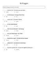Vorschau - Arbeitsblätter - DAF/DAZ Grammatik: W-Fragen - Fragewörter, A1, A2, DAF, DAZ, Satzfragen, Satzbau, Deutsch - Seite 3