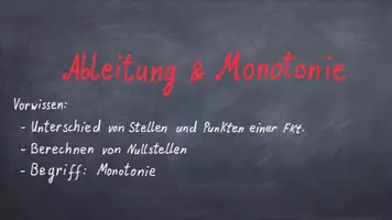 Vorschau - Präsentationen/Tafelbilder - Präsentation: Ableitung und Monotonie - Seite 1