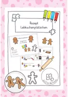 Vorschau - Arbeitsblätter - Rezept Plätzchen / Gingerbread man- Gesunde Ernährung- - Deckblatt