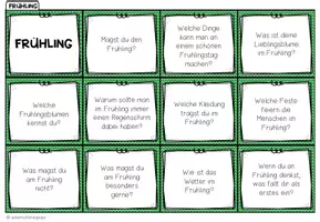 Vorschau - Aufgabenkarten - FRÜHLING - Plauderkärtchen - Seite 1