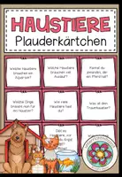 Vorschau - Aufgabenkarten - HAUSTIERE - Plauderkärtchen - Deckblatt