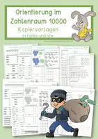 Vorschau - Arbeitsblätter - Orientierung im Zahlenraum 10 000 - Kopiervorlagen - Deckblatt