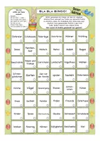 Vista previa - Hojas de trabajo - BLA BLA BINGO OSTERN Deutsch / Alemán - página 2
